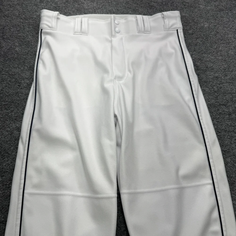 A4 Pro Style Piped Baseball Pants Mens L White 18in Inseam Athletic Knickers